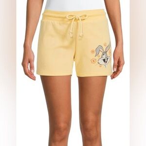 🥕 Warner Bros. Yellow Athletic Shorts with Bugs Bunny design Size S